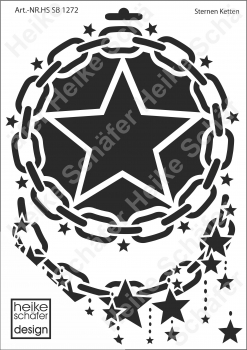 Schablone-Stencil A4 124-1272 Sternen Ketten